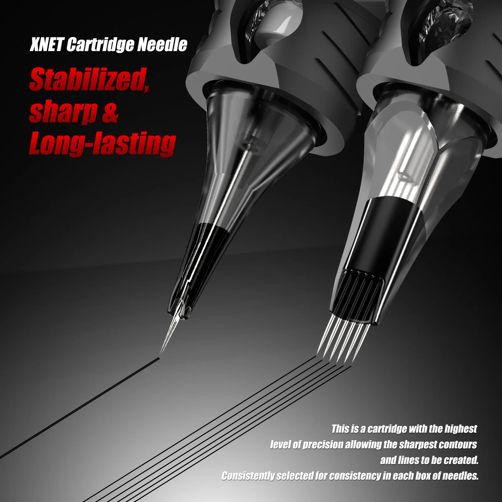 XNET Aurora картриджные иглы для татуировки RL/RM/RS одноразовые силиконовые