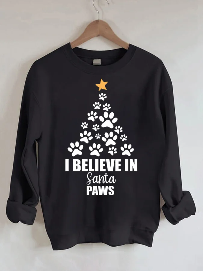 

Повседневная Толстовка с лапами Санты I Believe