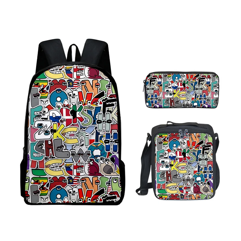 Молодежная новинка в стиле хип-хоп с 3D принтом алфавита 3 шт./компл. студенческие