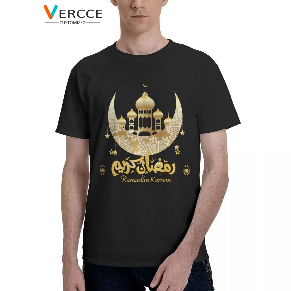 

Ramadan Mubarak T Shirt 100% Cotton Tees Short Sleeve Clothing Tshirts For Men Women Unique Gift Idea