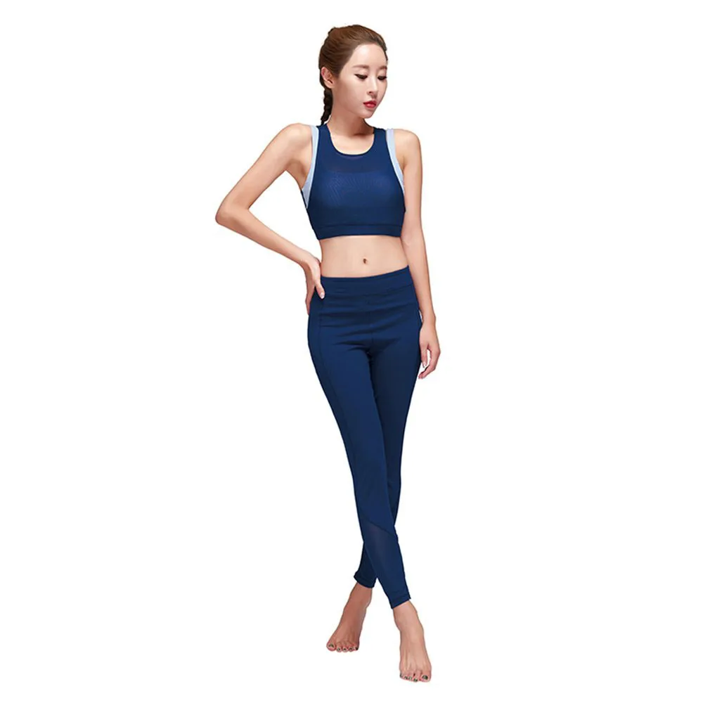 

Pieryoga Women Yoga Set Bra Pants Gym Running Suit Elastic Fitness Clothing Sport Clothes Push Up Bra Cross Shoulder Strap