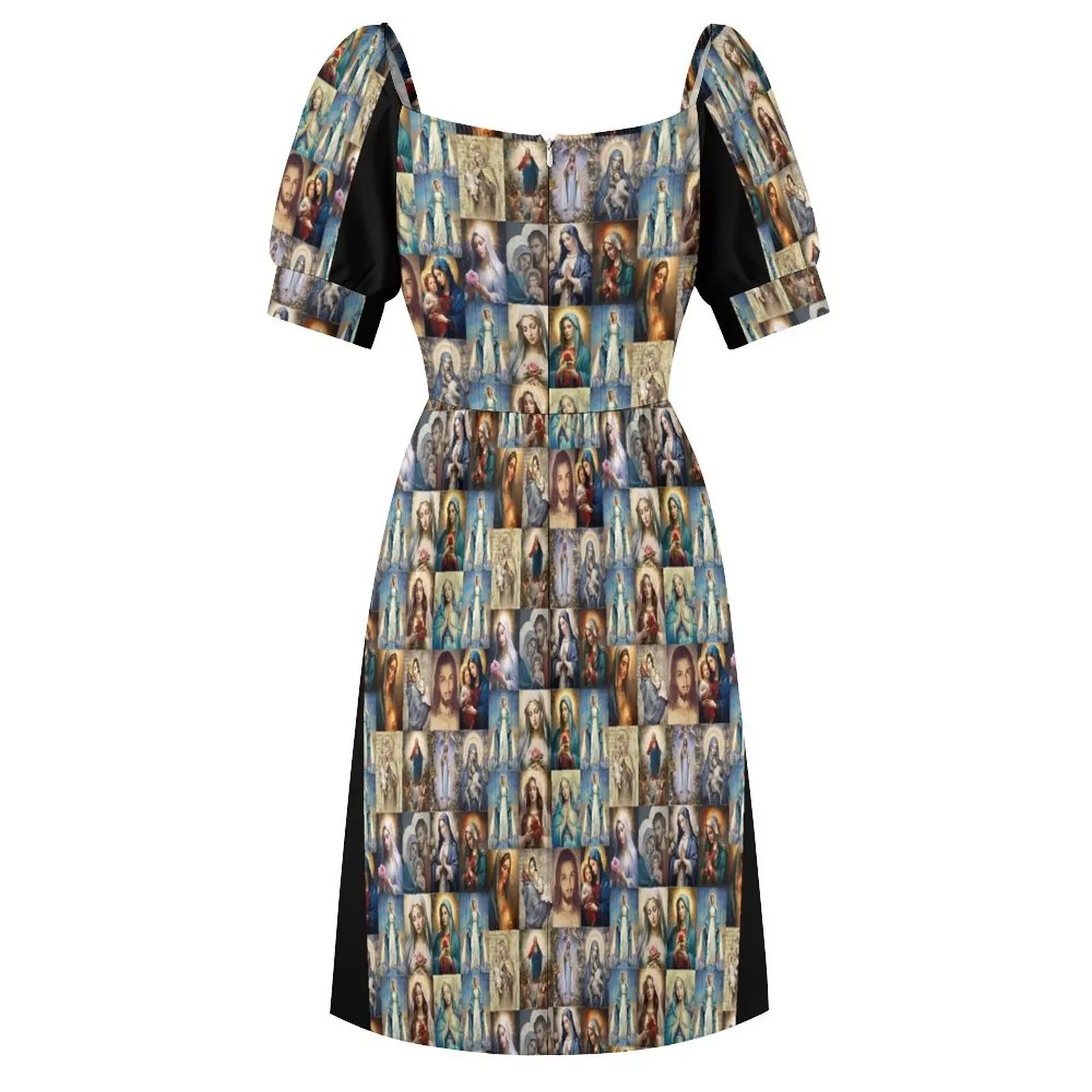 Благословенная Дева Мария Мать Бога Вергина Деввич Платье с короткими рукавами