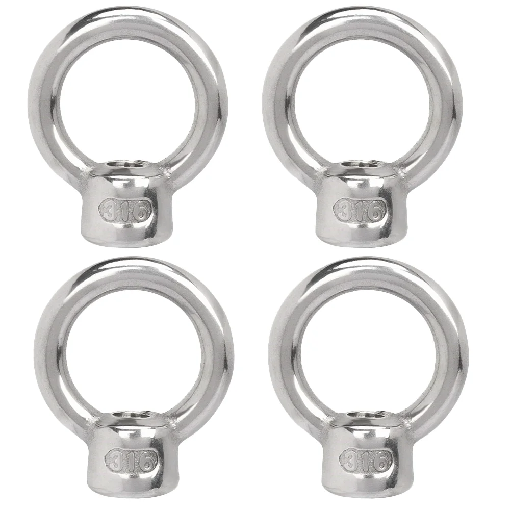 

Eye Lifting Nut Ring Hooks Bolt Heavy Duty Stainless Steel Screw Shape 4 Threaded Female M8 Metric Lag Bolts Anchor Marine Anti