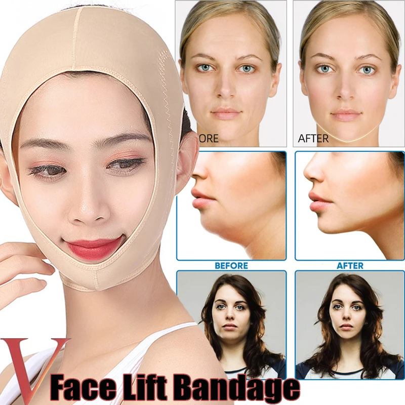 

Face V Shaper Bandage Facial Cheek Lift Up Band Face Thin Mask Reduce Double Chin V-Line Shaping Bandage Anti Wrinkle Bandage