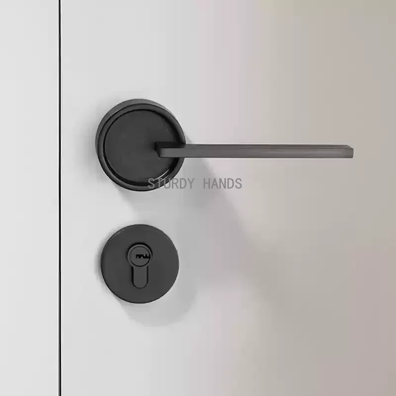 Бесшумный дверной замок из цинкового сплава для спальни минималистичный