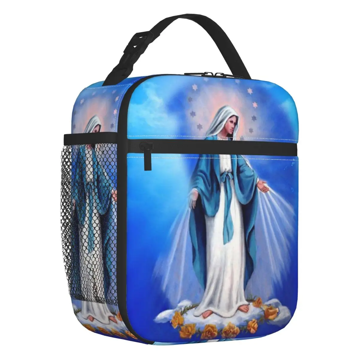 

Портативный Ланч-бокс с изображением Богородицы католической Девы Марии, Женская водонепроницаемая термоизолированная сумка для еды для работы в офисе