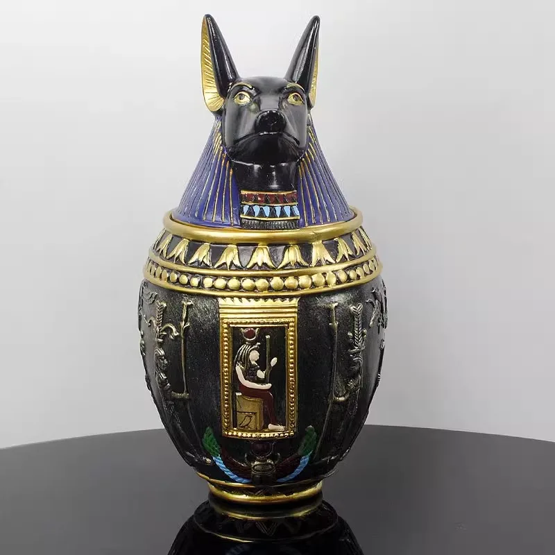 Древний Египет Анубис Орнамент из смолы Богини Бастета Канопическая банка