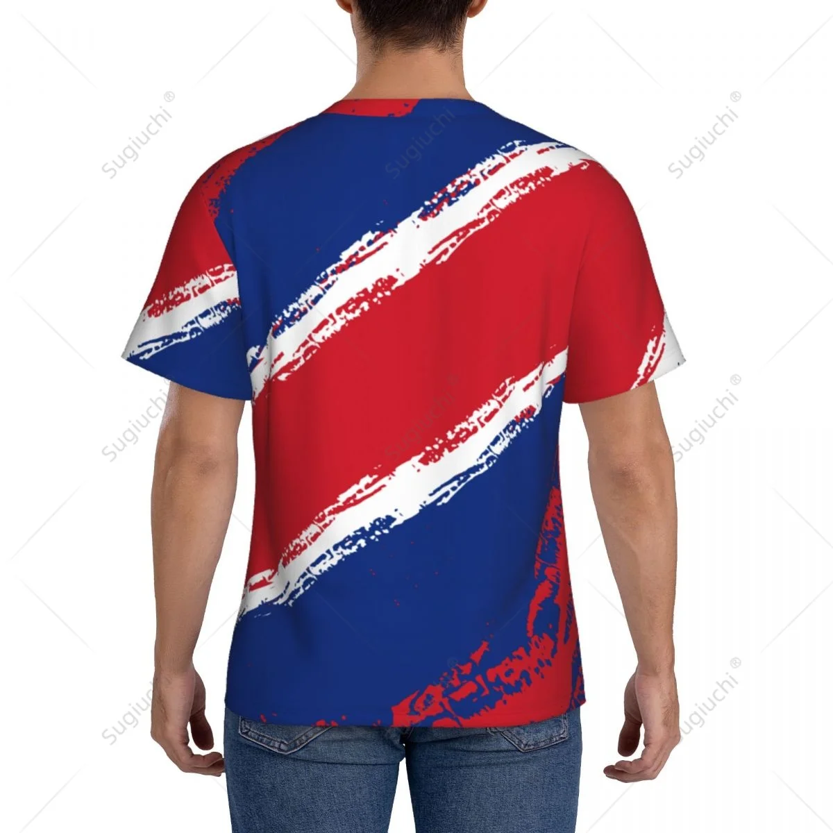 Индивидуальное название цветной флаг Коста-Рики Мужская облегающая Спортивная