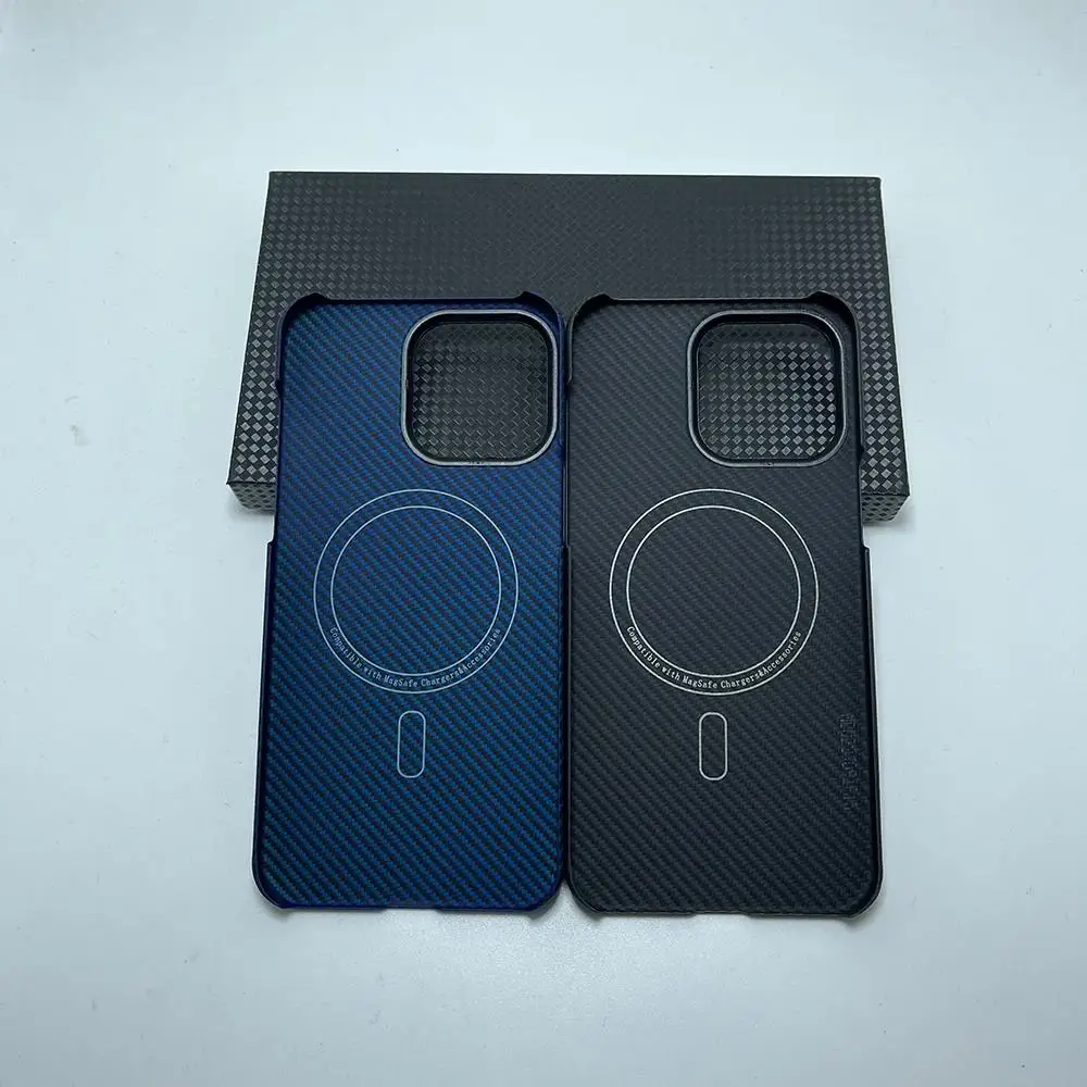 Чехол для magsafe с магнитом iPhone 16 15 13 14 pro max plus чехол из настоящего углеродного