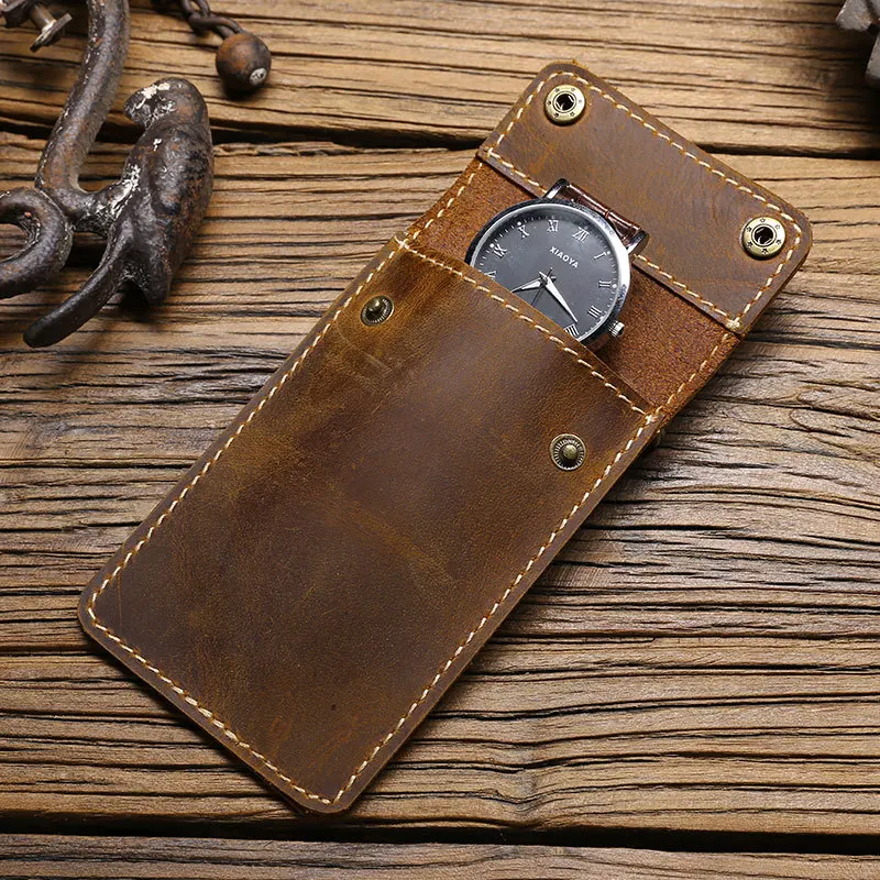 Handmade Watch Roll Travel Case Portable Wristwatch Pouch Rolex Watch  Storage Bag Organizer Holder Gift B