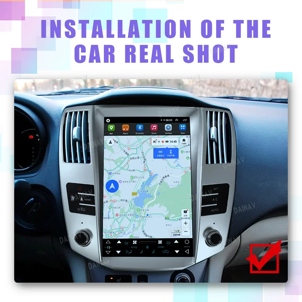 

Автомобильный радиоприемник 12,1 дюймов Android 13 для Lexus RX RX300 RX330 RX350 RX400H 2004 2005-2008, Автомобильный мультимедийный плеер для Carplay, GPS-навигация