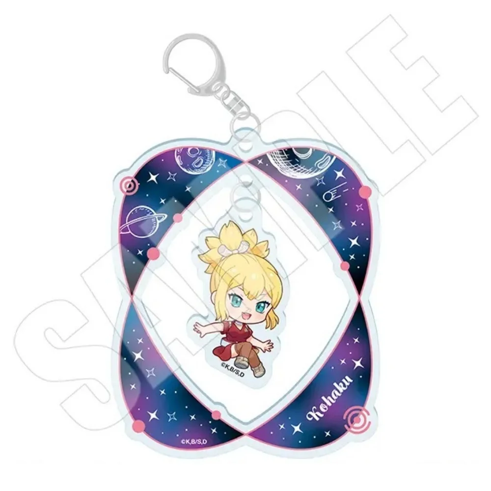 Фото Акриловая фигурка-подставка в стиле чиби по аниме Dr. STONE: Стэнли, Кохаку, Суика, Сай. Брелок-подвеска для школьного рюкзака. №4