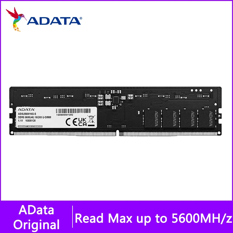 

ADATA DDR5 RAM PC4 16GB 5600Mhz U DIMM 288pin for Computer PC Desktop Memory 16G ram ddr5