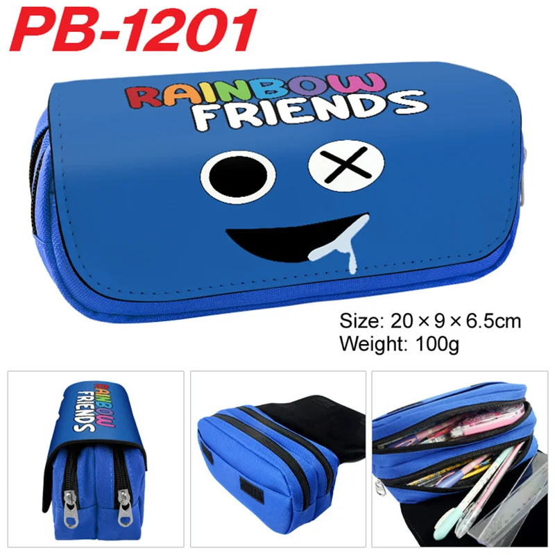

Rainbow friends Pencill Case Cartoon Black Pen Bag School Supplies Stationery Schoolbag Birthday Party Gifts for Boys