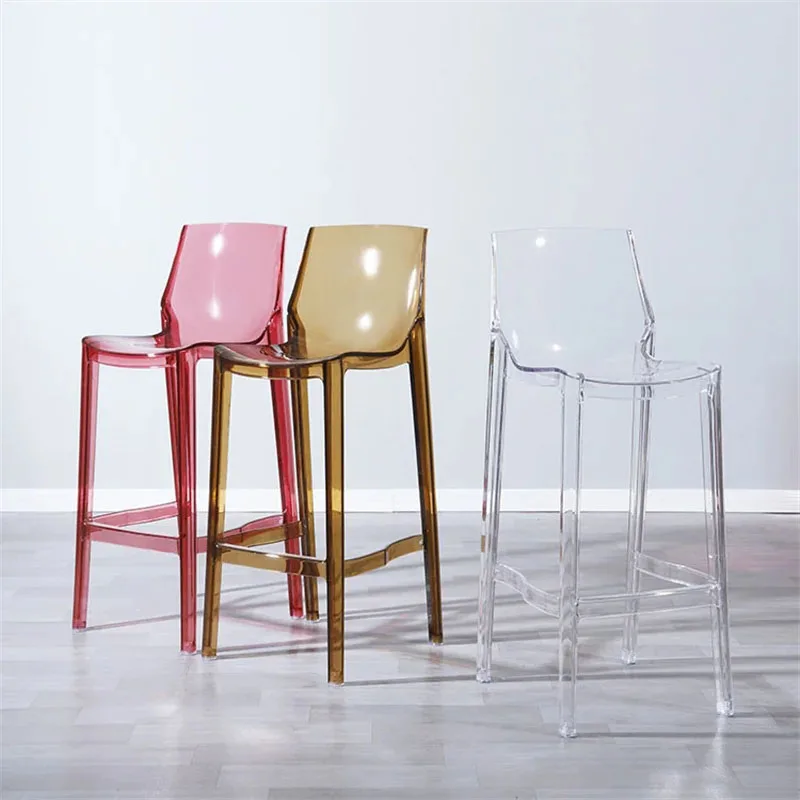 Современные Акриловые Барные стулья коммерческая стойка для высоких ног высокий