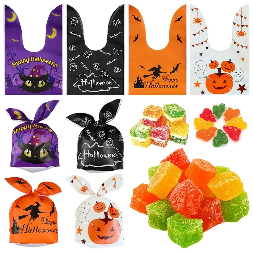 

10 шт., пластиковые подарочные пакеты с кроличьими ушками