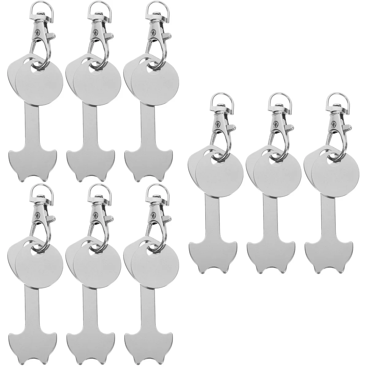 

Trolley Shopping Keychain Key Tokentokens Holder Cart Metal Ring Keychains Quarter Pendant Charms Insert Keyringschange Backpack