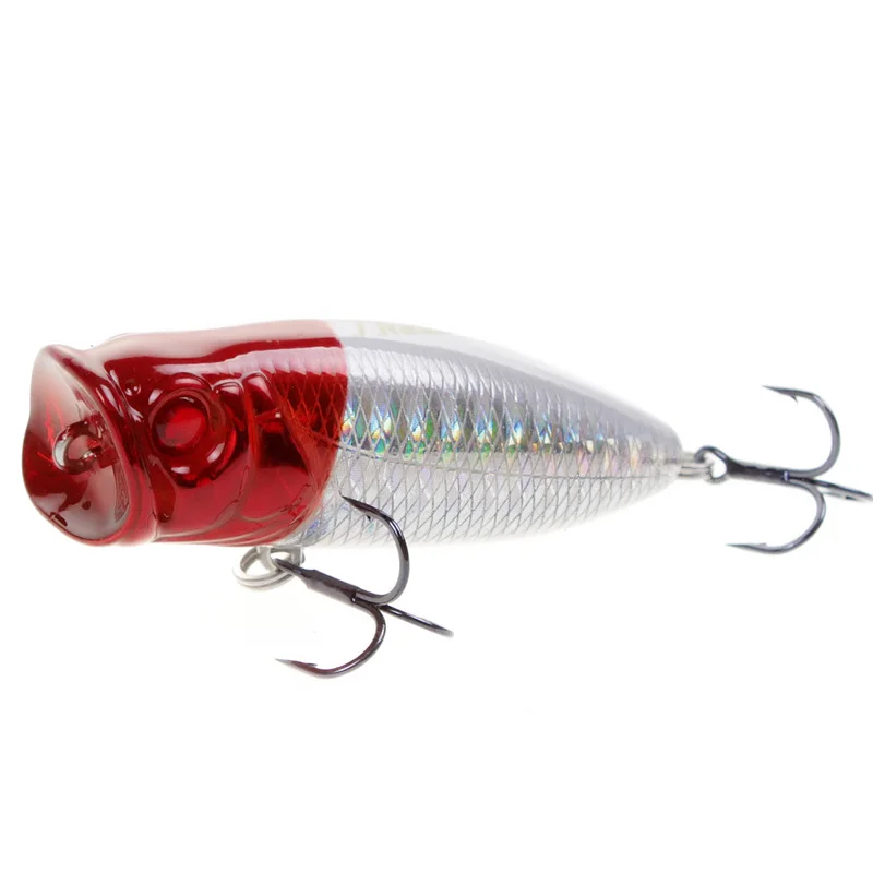 LUTAC Popper Высокое качество 55 мм 6 8 г цветов плавающая жесткая приманка 3D рыбий глаз