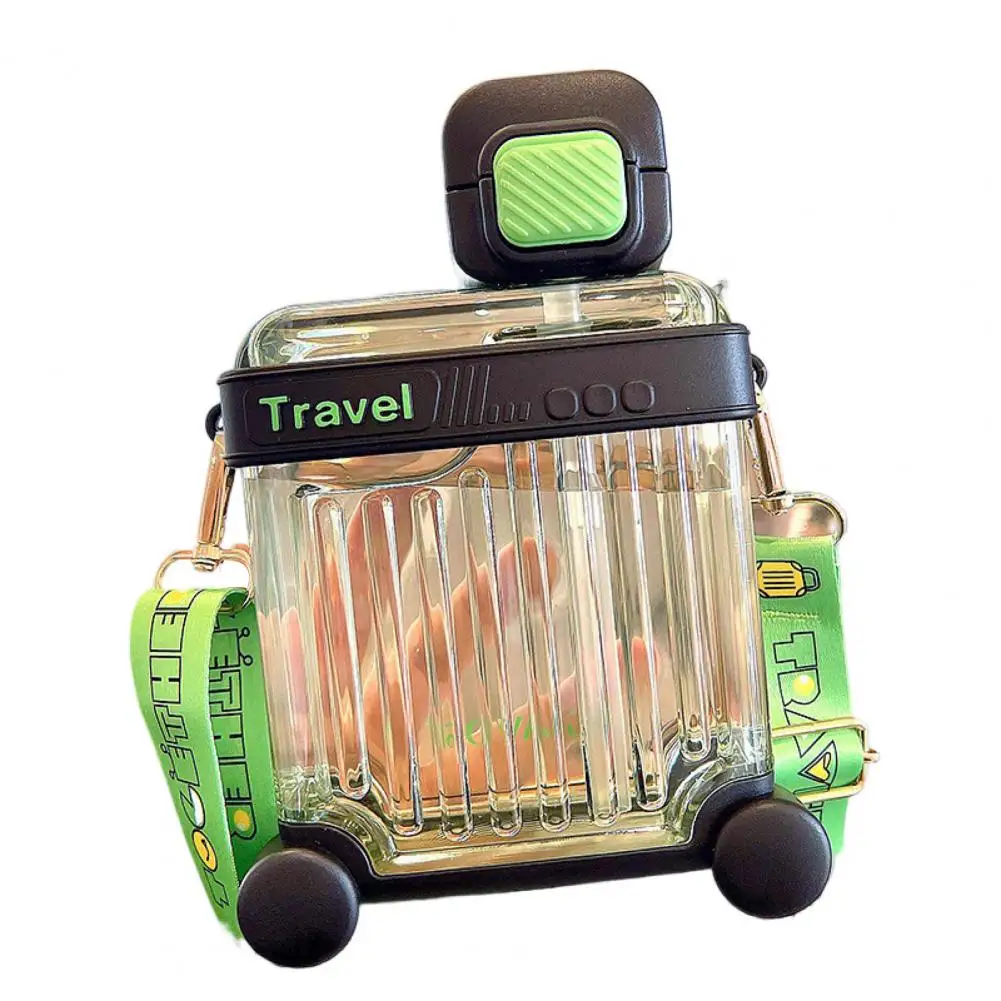 

Бутылка для воды для девочек, креативная герметичная детская бутылка для воды с мультяшным ремешком для пищевых продуктов, уличные принадл...