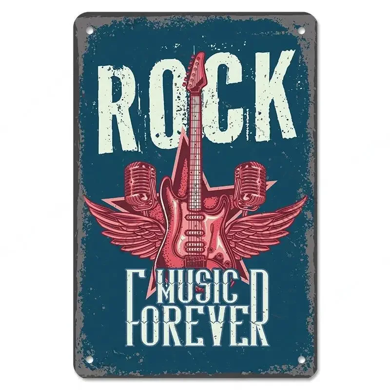 

Металлическая пластина в стиле рок-гитары