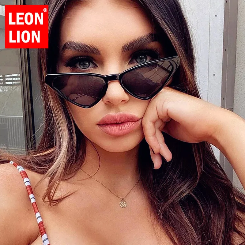 

LeonLion 2022 Cat Eye Sunglasses Women Luxury Brand Designer Glasses Women/Men Triangle Eyewear Women Retro Gafas De Sol Mujer