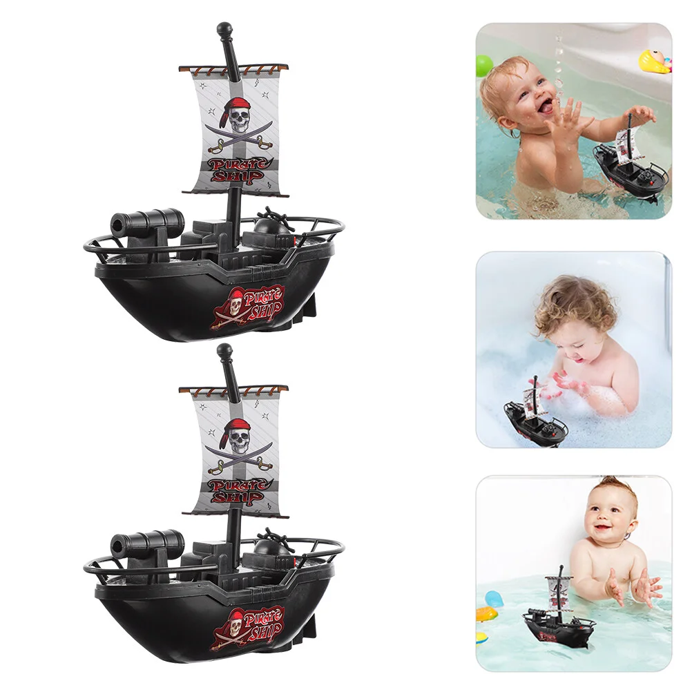 

Игрушка детская с пропеллерами, электрическая Пиратская лодка для ванной, забавная развивающая игрушка для летнего бассейна