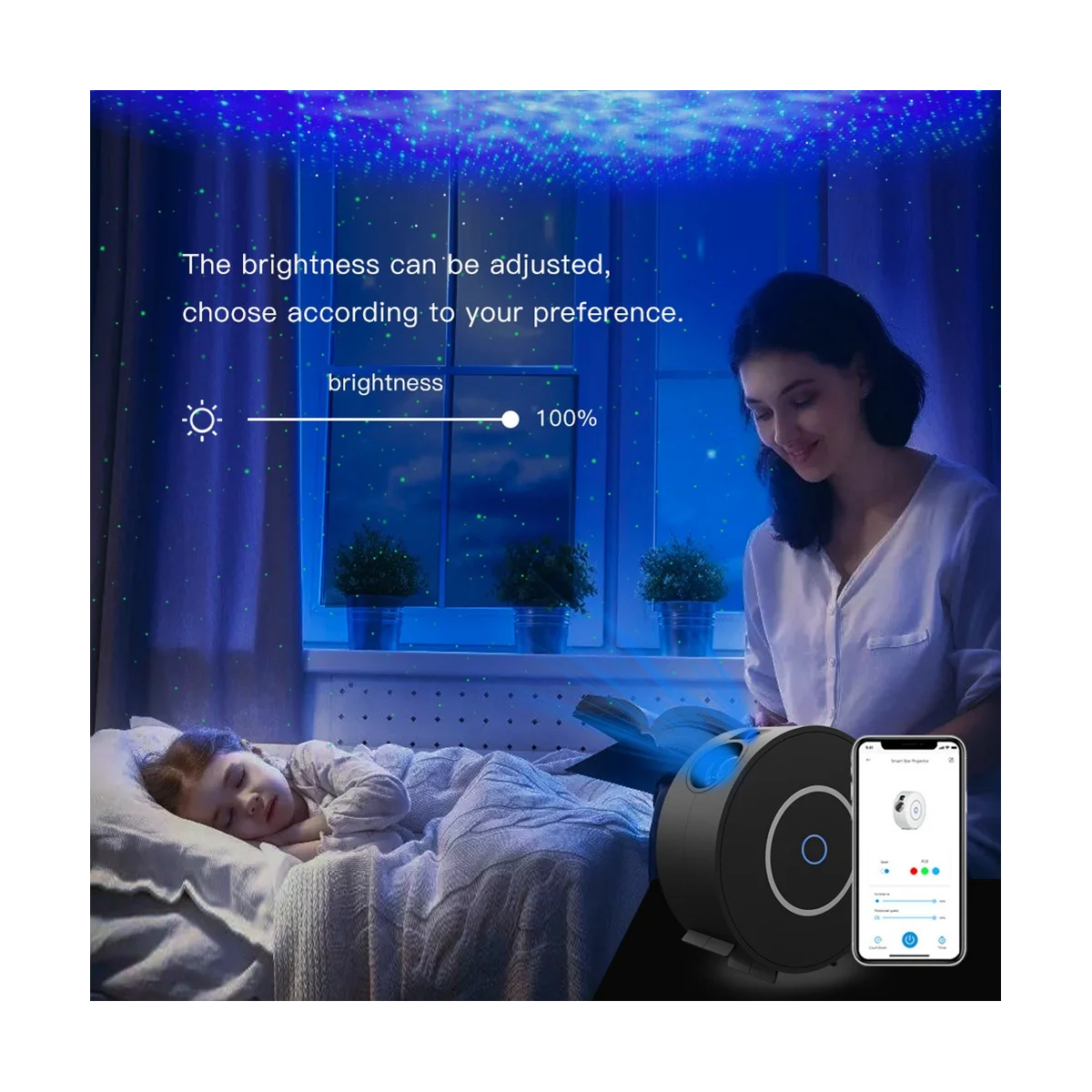 

WiFi Tuya Smart Star Projector Galaxy Nebula/Moving Ocean Wave Starry Night Light Colorful Projector