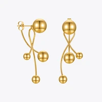 enfashion removable balls plant earrings for women gold color drop earring stainless steel fashion jewelry pendientes e211255