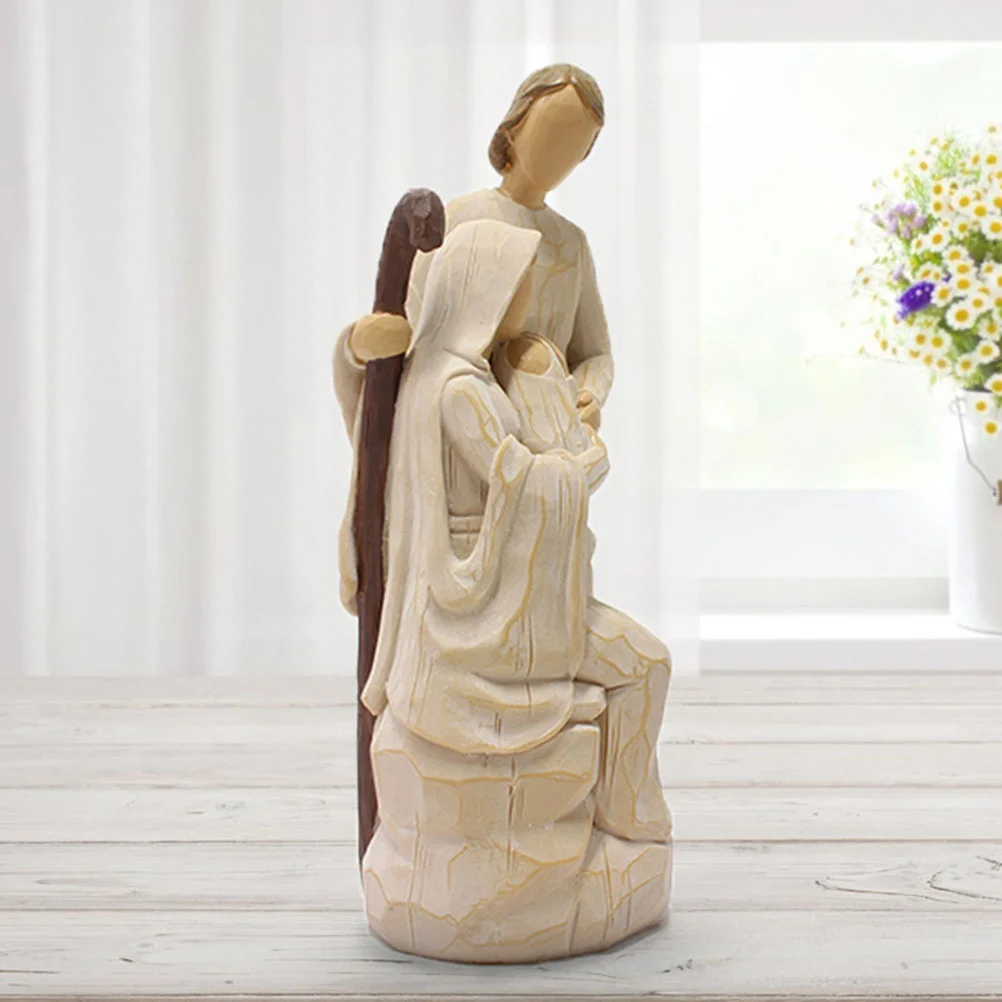 1 шт. фигурка религиозной матери дочери украшение из смолы ручная роспись