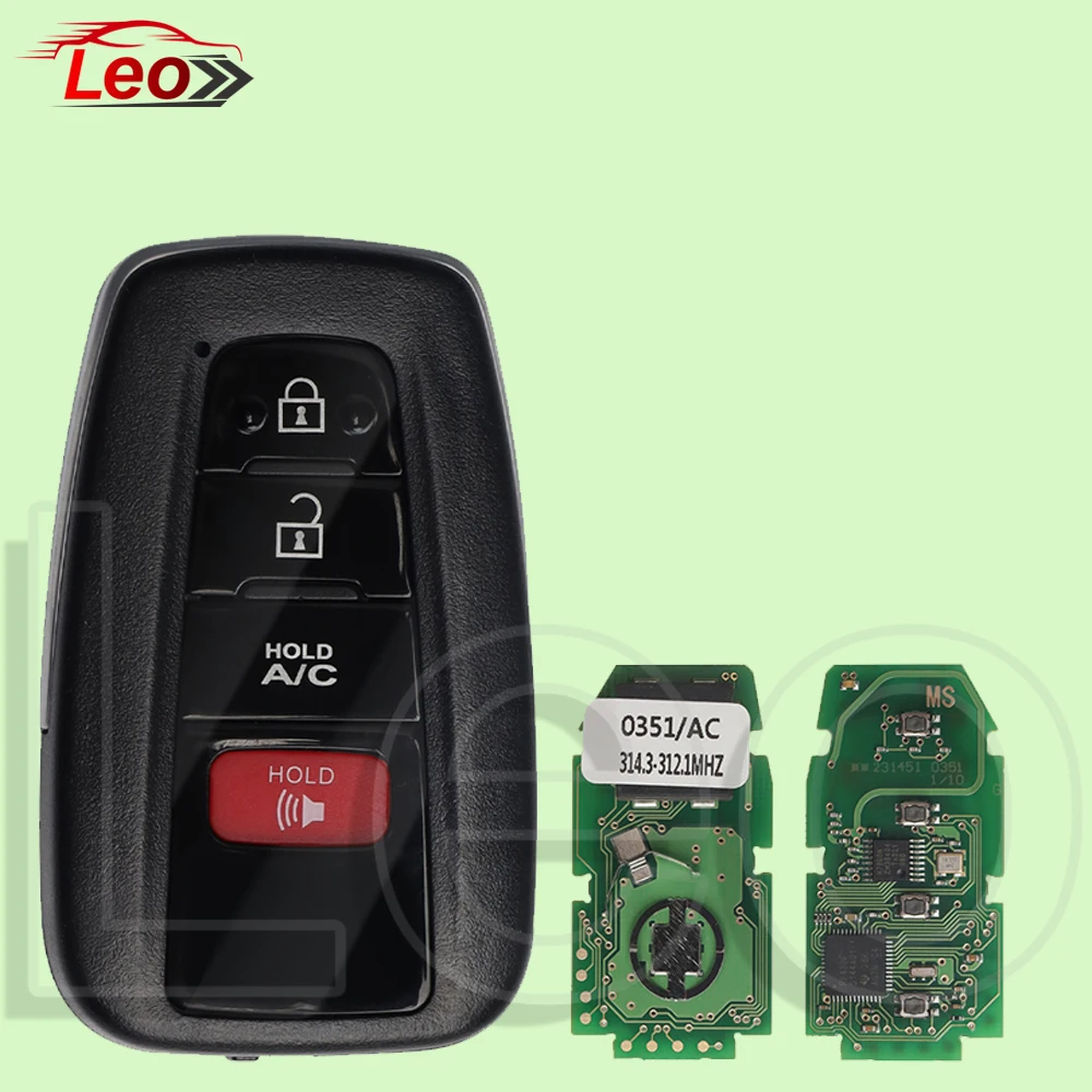 

Умный дистанционный ключ Leo для Toyada Camry Hybrid 2018-2021 RAV4 Prius Prime Avalon P4:A9A9 314-314 МГц ID: 8A-CHIP 0351-AC Кнопка