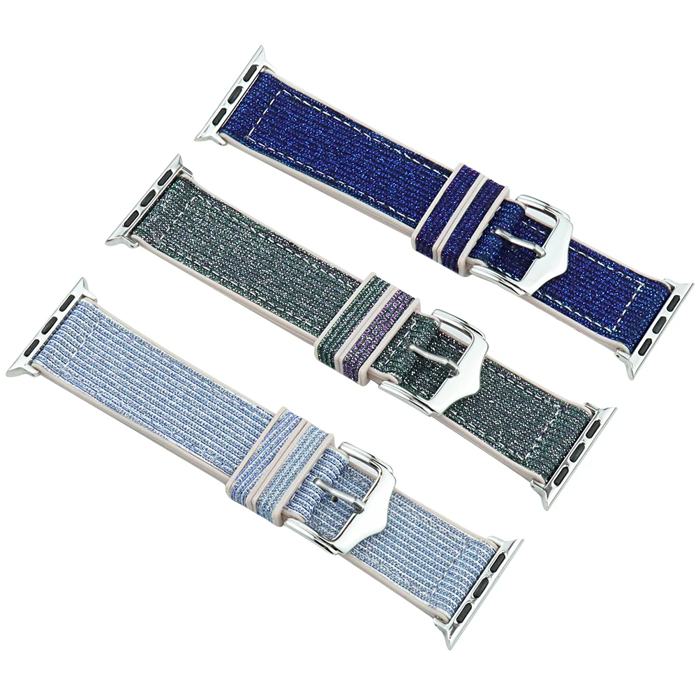 Silicone Strap For Apple Watch Band 40mm 41mm 45mm 44mm 38mm 42mm ultra 49mm Bling watchband Bracelet iWatch Series 5 6 SE 7 8