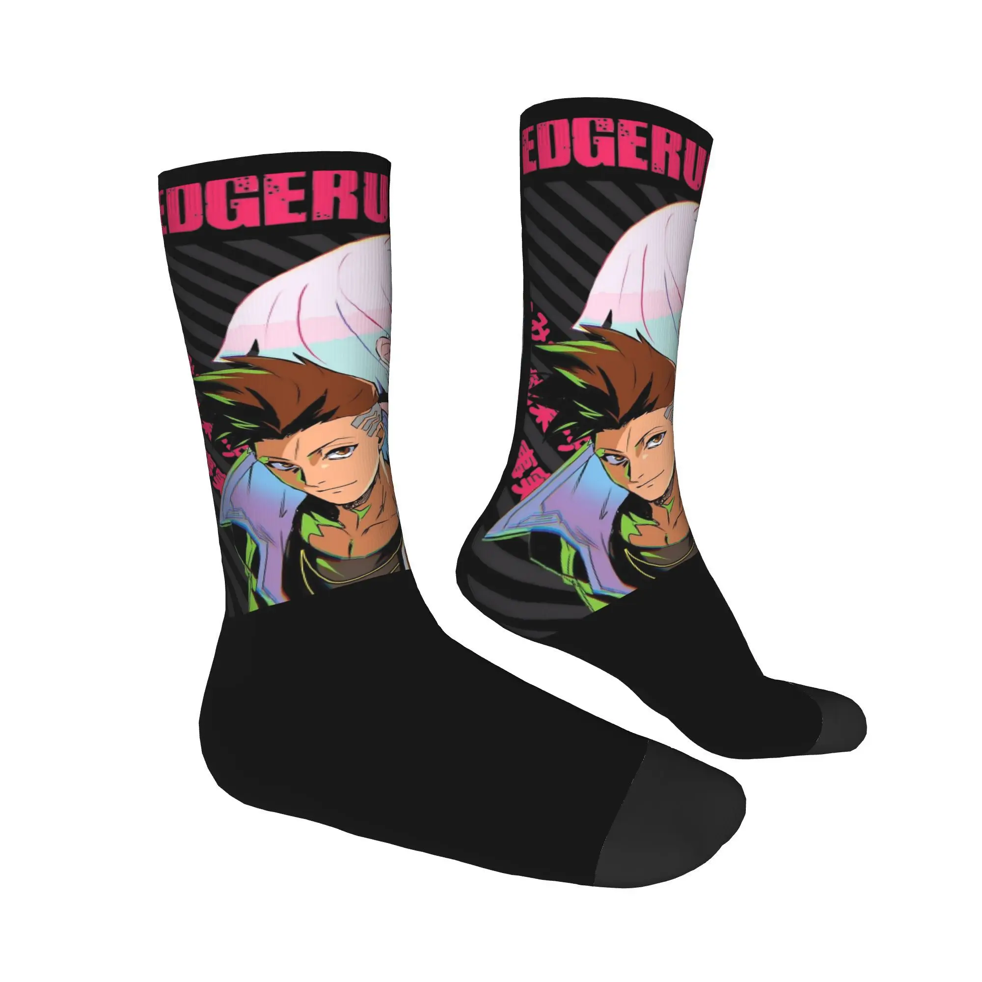 Носки для любителей игр Copie de Cyberpunks Edgerunner женщин и мужчин дышащие мягкие носки