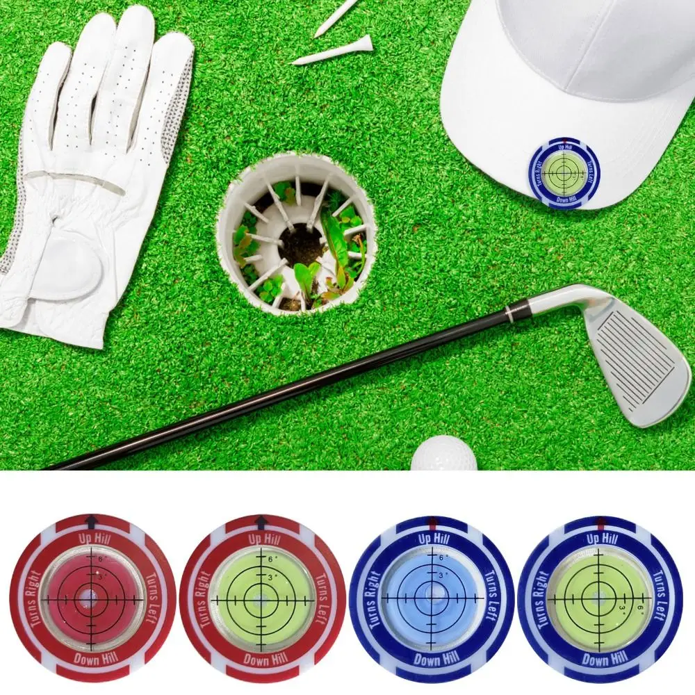 

High Precision Golf Level Ultrathin Easily Clip It Round Bubble Level Portable Durable Putting Golf Hat Clip