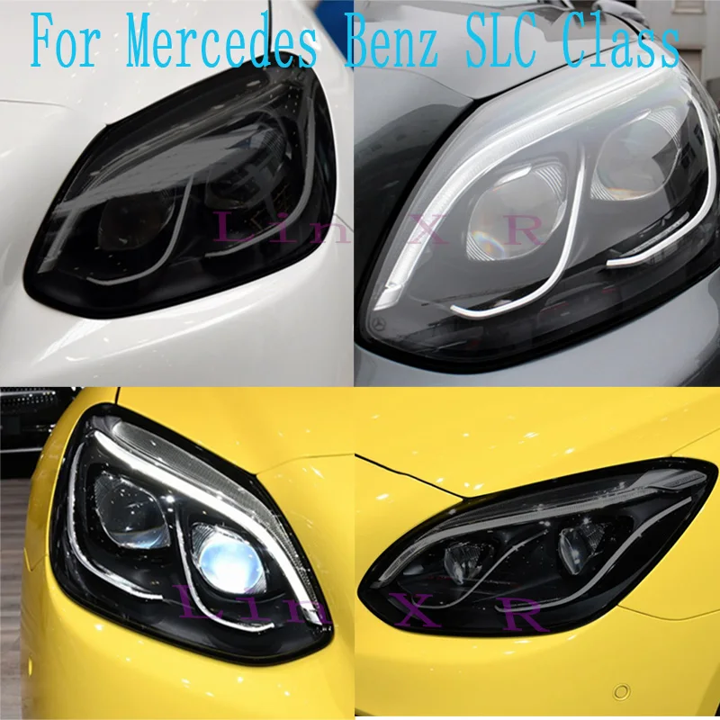 

For Mercedes Benz SLC Class2016-2019 Car Headlight Protective Film Black Transparent Anti Scratch Auto Repair TPU Front Lamp