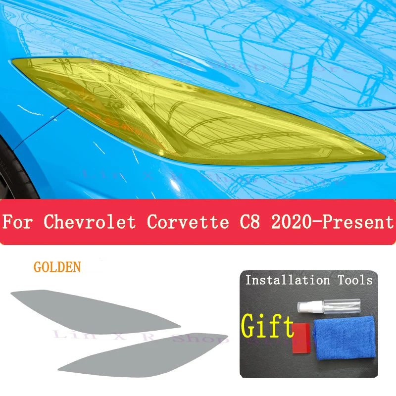 Для Chevrolet Corvette C8 2020 внешняя фара автомобиля защита от царапин передняя лампа