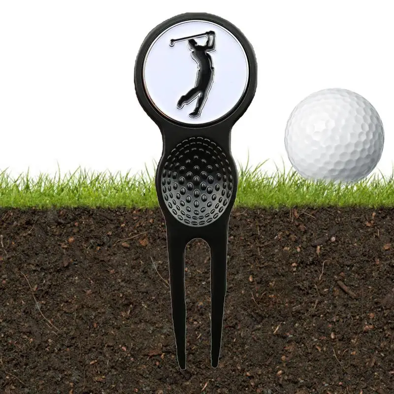 

Golf Fork Portable Ball Repair Tool Divot Tool Wear-Resisting Solid Golf Accessory Metal Ball Fork For Removing Dirt Debris