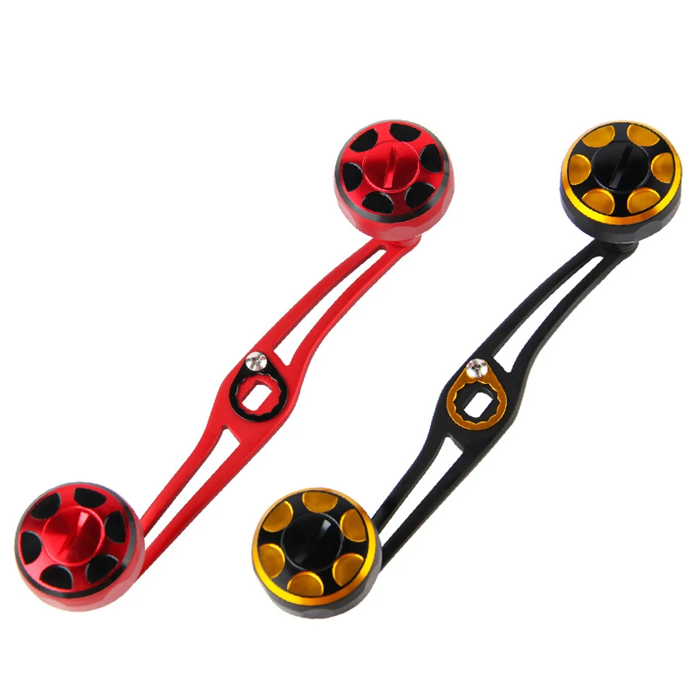 

Fishing Reel Handle 130mm Length Double Fishing Reel Power Metal Handle Rocker Fishing Accessory Repair Replacement