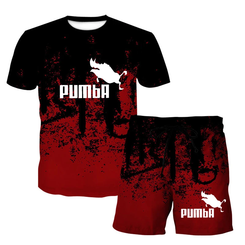 

Summer Man T-shirt Set 3d Print Fitness Quick-drying Shorts Outfit Casual T-shirt Short Sleeve Top Tees Cool Men Tracksuit Sport