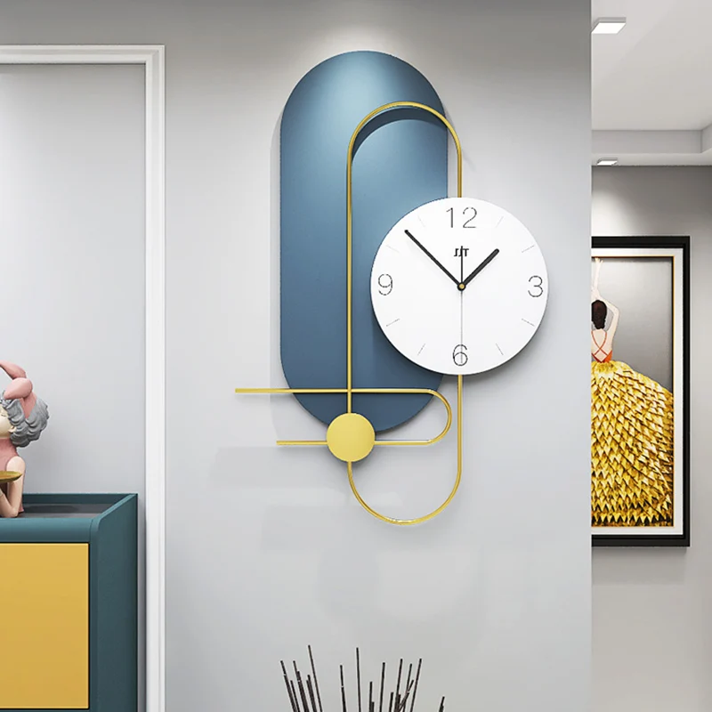 

Nordic Wall Clock Unique Quartz Mechanism Modern Design Wall Clock Living Room Minimalist Decor Reloj Pared Wall Decor HX50NU