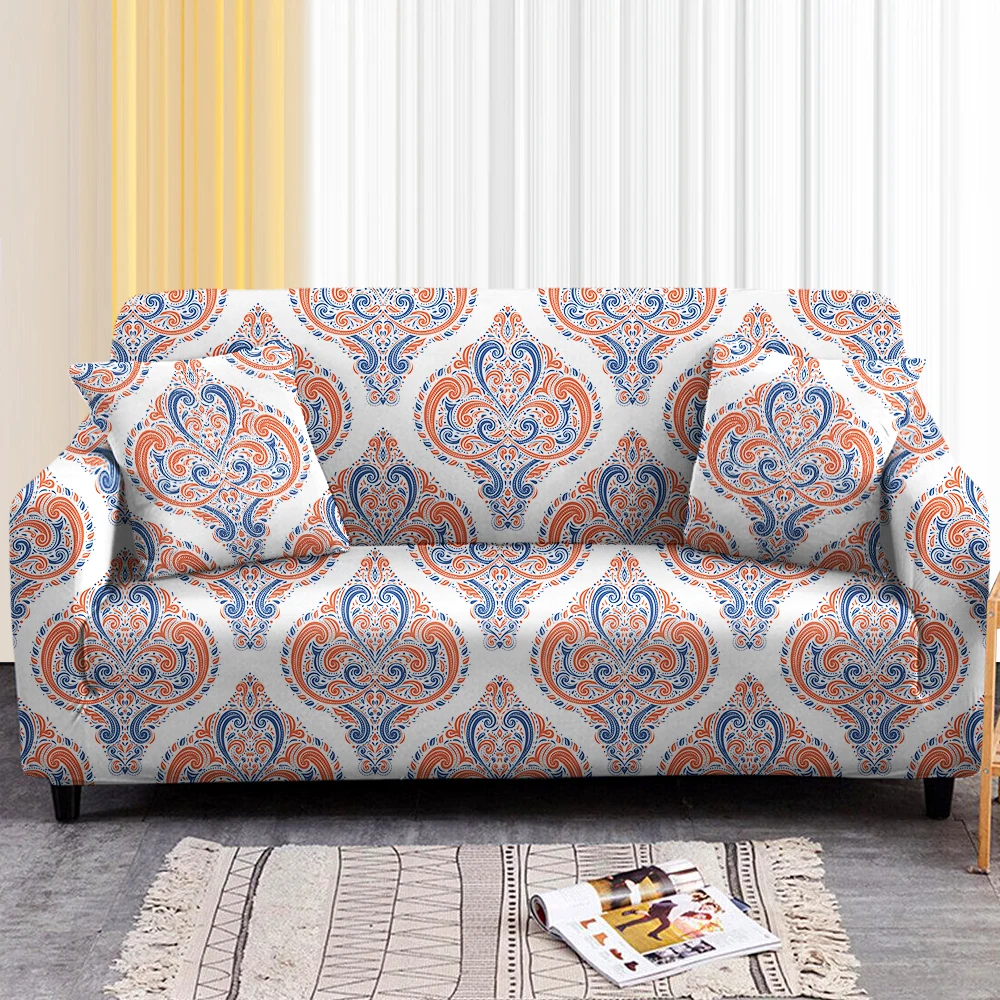 

Секционный чехол для дивана, эластичный чехол из спандекса с геометрическим принтом для гостиной, 1-4 места