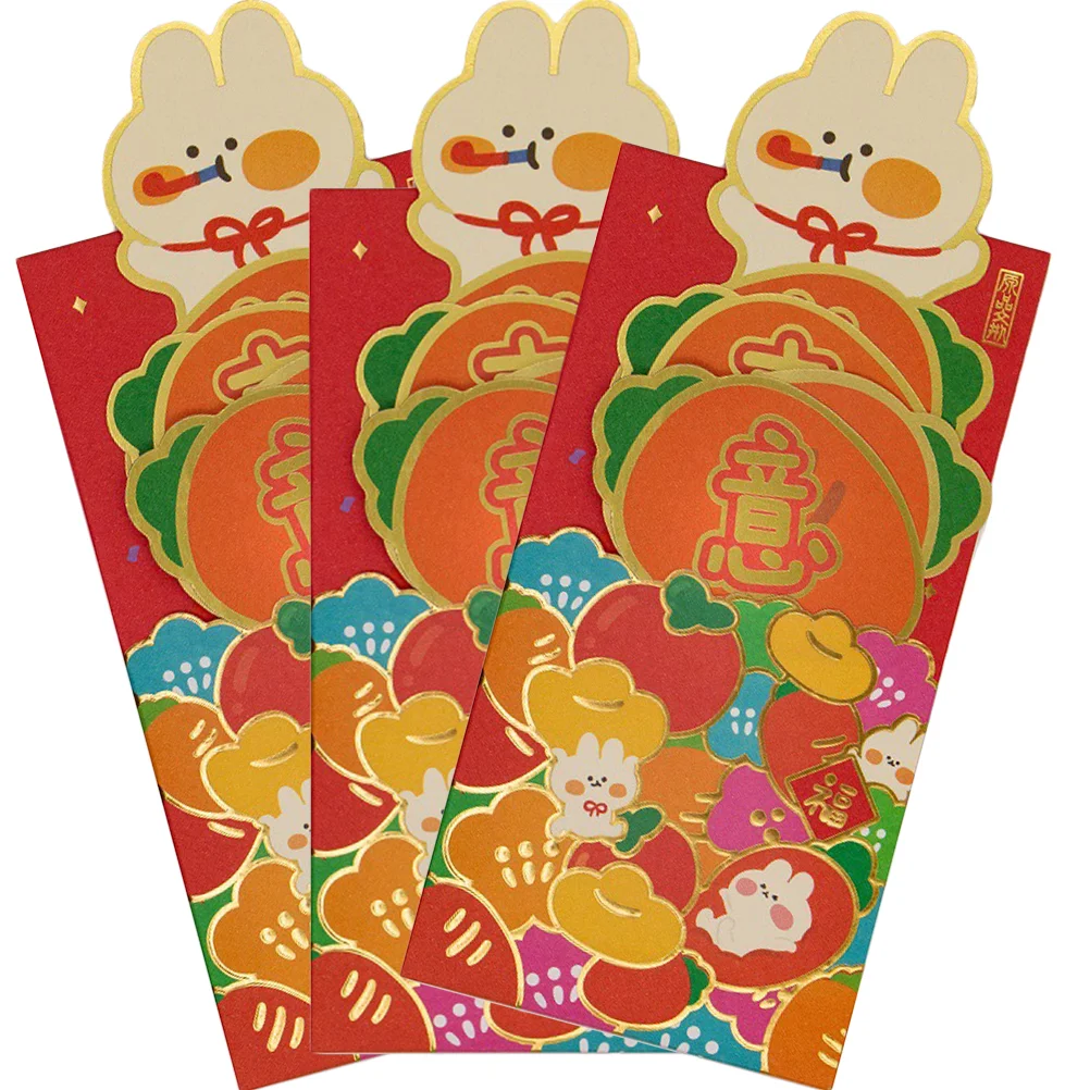 

Red Year Rabbit Money Envelopes Packets Pocket Envelope New Bao Hongfestival Packet Spring Zodiac See Lucky Paper Giftluck Bunny