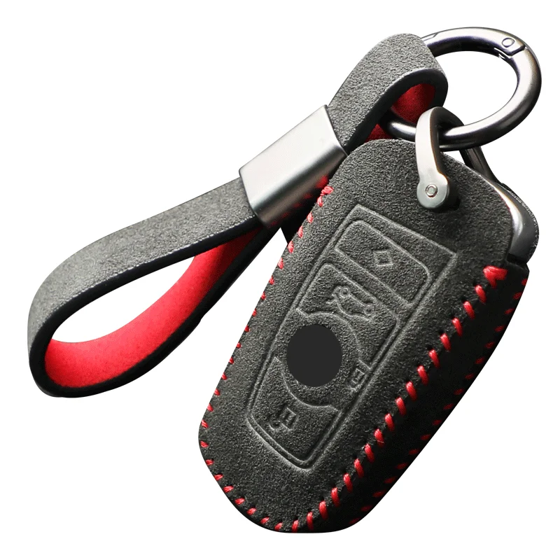 

for BMW F20 F30 G20 F34 f31 F10 G30 F11 X3 F25 X4 I3 M3 M4 1 5 3 series key case Alcantara suede keychain