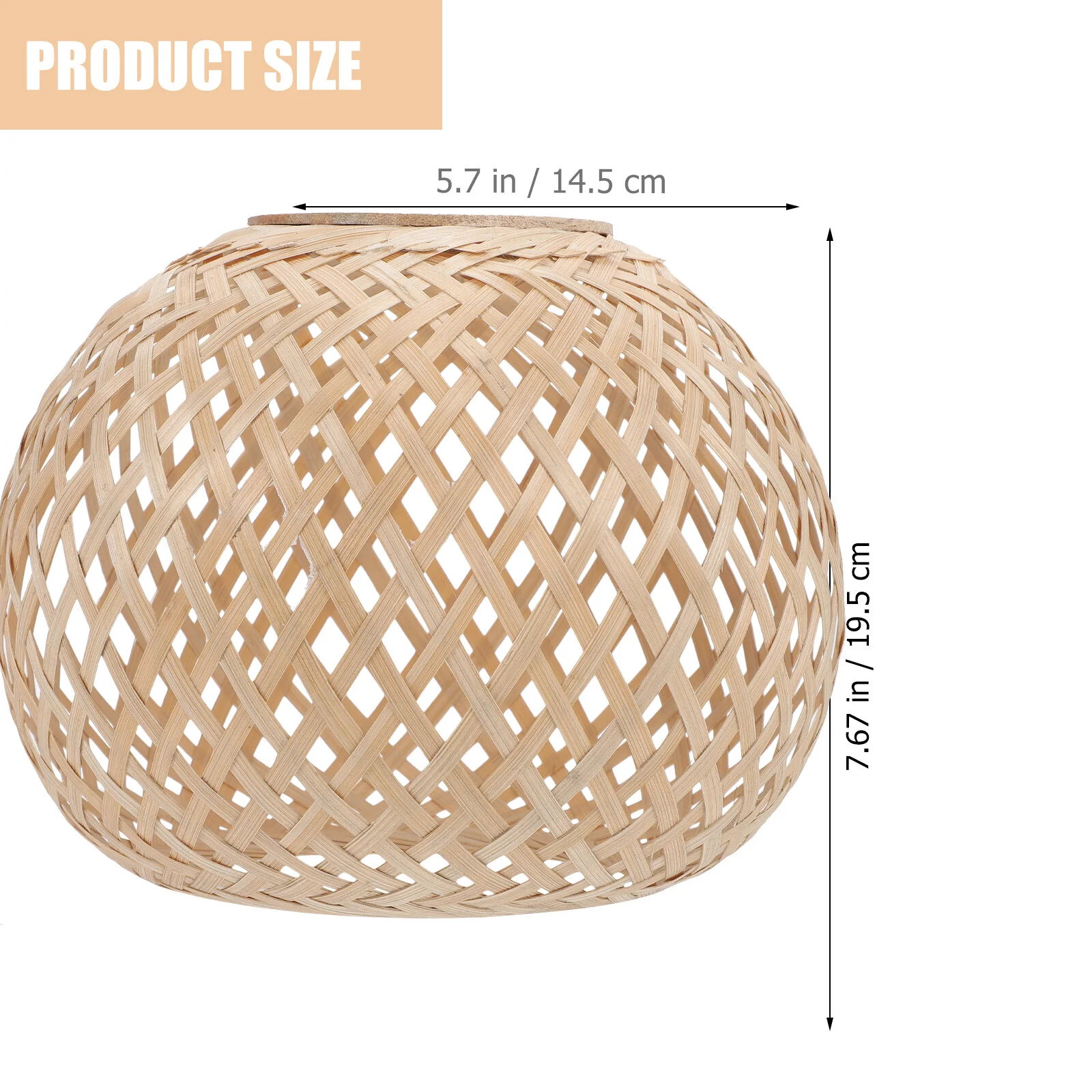 

Simple Lamp Shades Boho Woven Lamp Shade Cover Bamboo Weaving Replacement Hanging Lampshade Woven