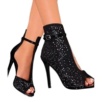 sexy peep toe women sandals sandals stiletto heels super shoes high buckle pumps party wedding party