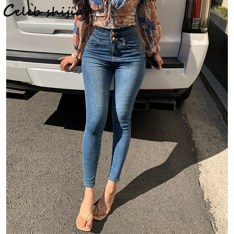 Женские облегающие джинсы SHIJIA