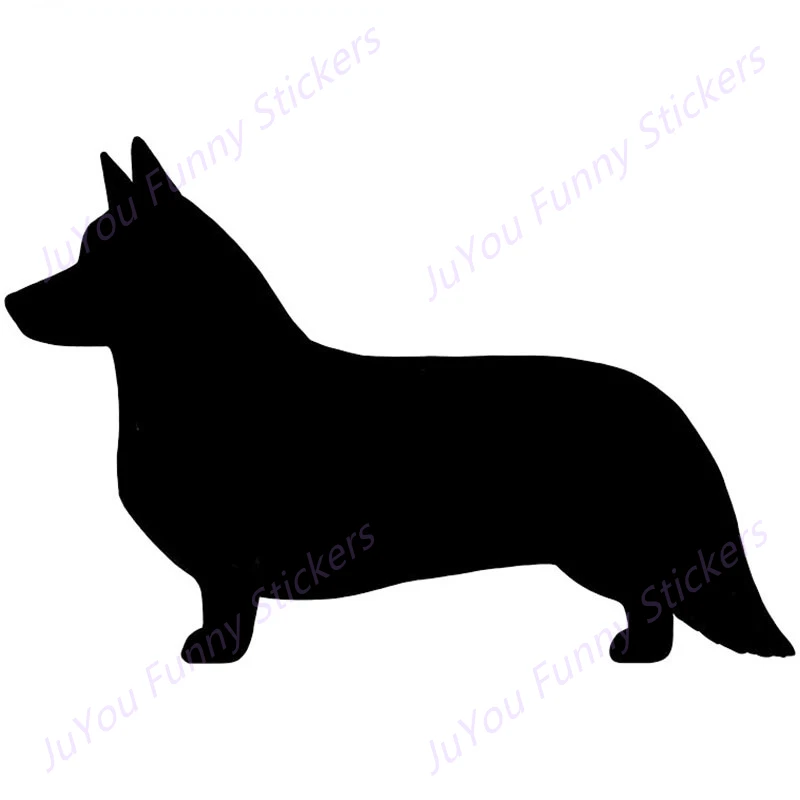 

JuYou Funny Stickers Exterior Accessories for Cardigan Welsh Corgi Silhouette Car Stickers Vinyl Decals Anime Graphics