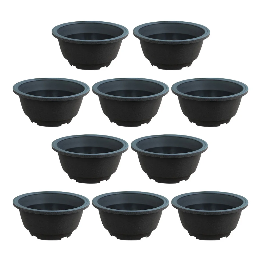 

10Pcs Plastic Flower Pots Chunky Thickened Round Succulent Planting Pots