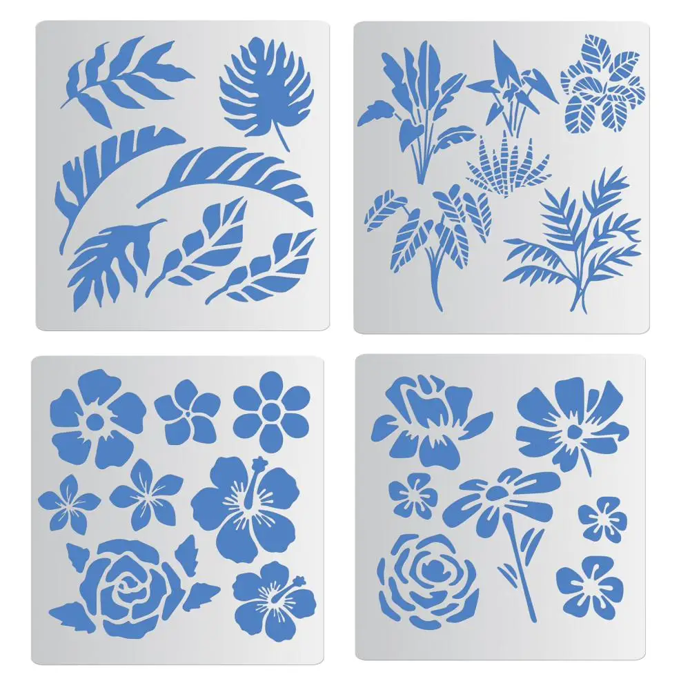 

4Pcs Steel Cutting Dies Stencils for DIY Scrapbooking/Photo Album Decorative Embossing DIY Paper Card Plants Pattern 4 Styles