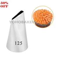 1pcs kitchen acessories pastry nozzles rose icing piping tips 125 stainless steel nozzles sets cake decorating tools
