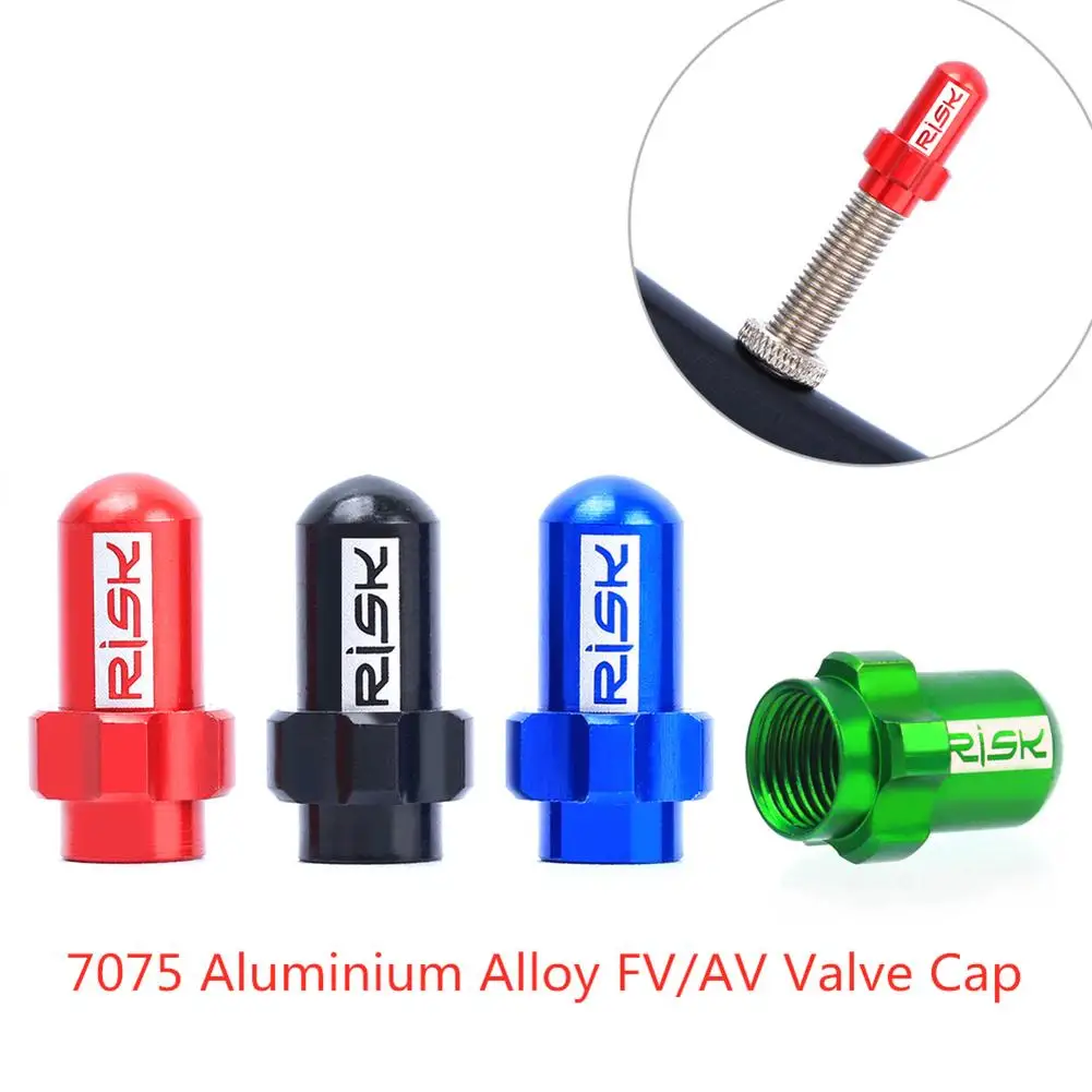 

2pcs Air Valve Caps Aluminum Alloy Schrader Valve Presta Valve Mountain Bike Wheel Tire Dustproof Cap